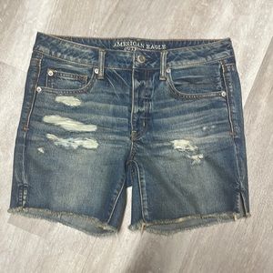American Eagle slouchy Bermuda denim shorts
